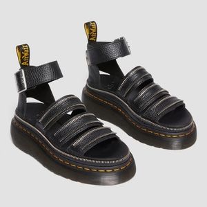 ❤️Dr Marten Clarissa II Quad HDW Black milled nappa plataform Siz…